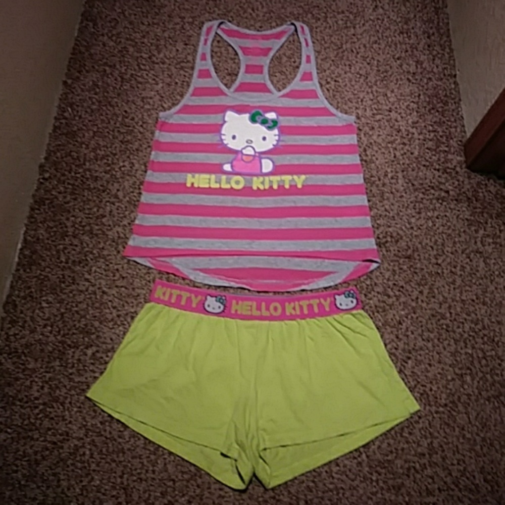 Hello Kitty 2 piece pajamas.